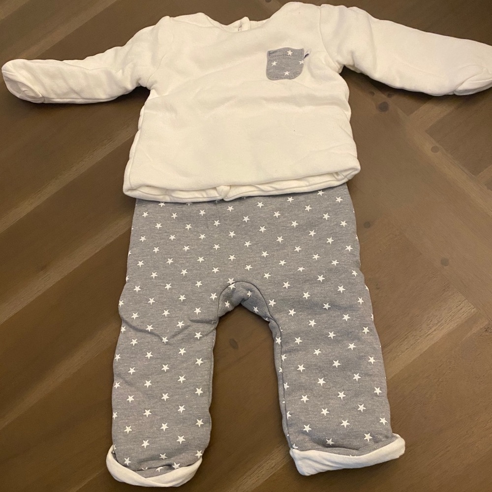 Absorba Grey & White Star Matching Set